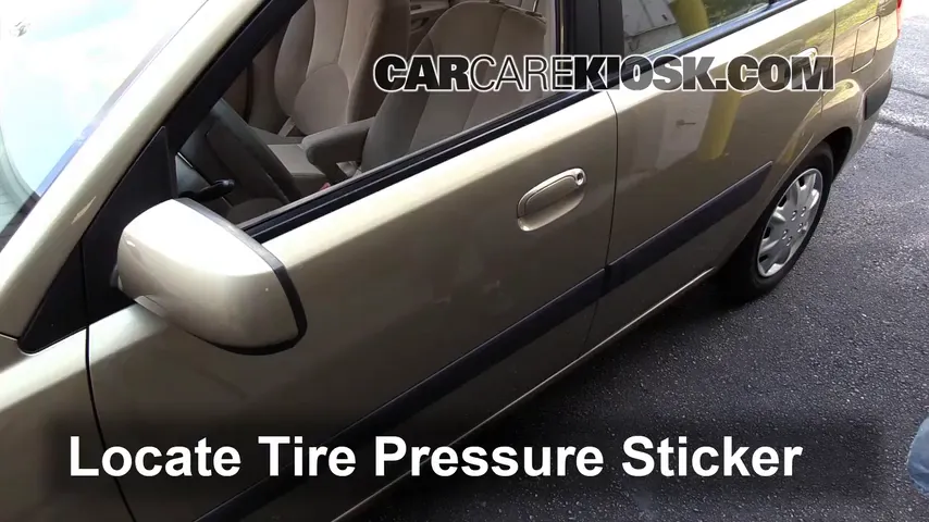 2006 Kia Rio 1.6L 4 Cyl. Tires & Wheels Check Tire Pressure